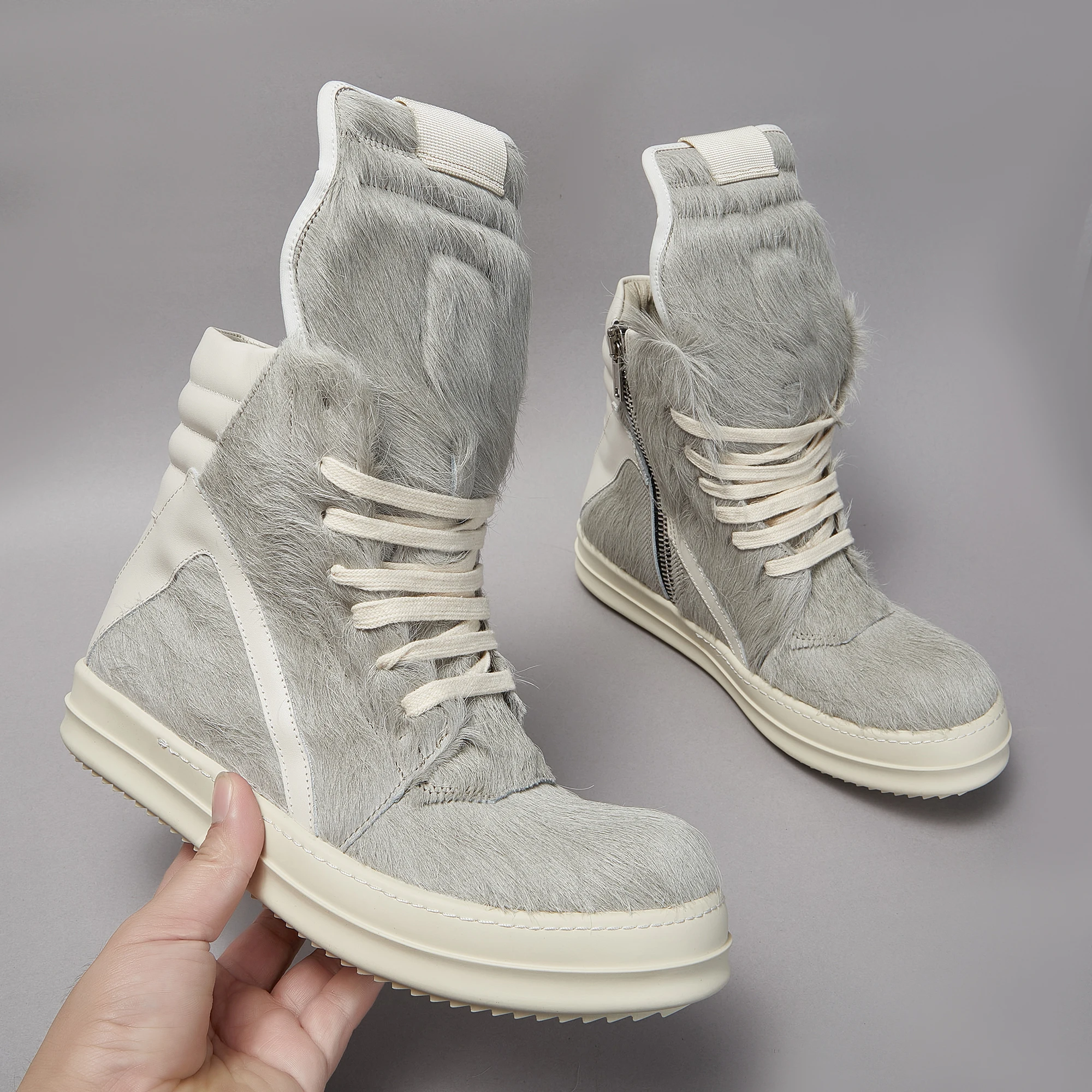 New Horsehair Leather Shoes,Owens Leisure Sports High-Quality Versatile Sneakers,Classic Hot Selling Men's Women's Street Rick