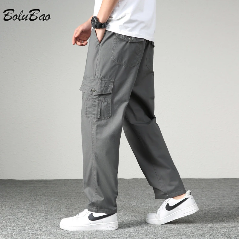 

BOLUBAO 2022 Men's Casual Pants High Quality Design Loose Slim Fit Sports Pants Workwear Micro Stretch Trousers for Men