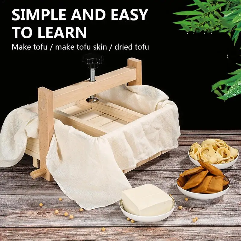 

Деревянный тофу-пресс для сыра в 1, 3 шт. ткани, прочный, легкий в сборке, для домашнего тофу, «сделай сам», кухонные инструменты для ручной раб...