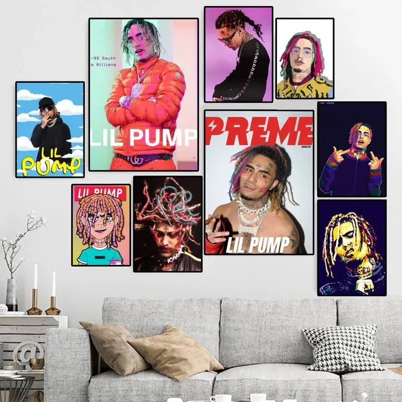 

Постер музыкальный певец L-Lil P-Pump, холст, HD печать, персонализированная настенная живопись на заказ