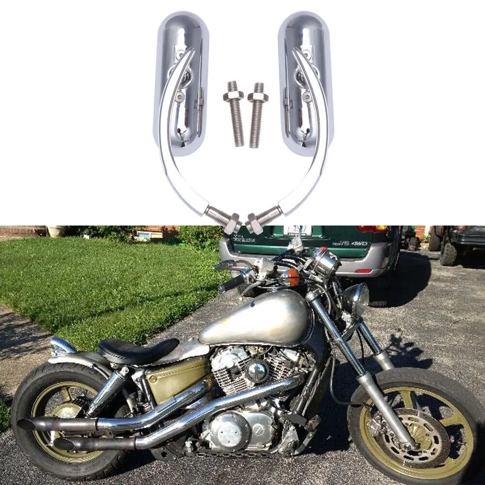 

Универсальные овальные мини-зеркала заднего вида для мотоцикла Honda Shadow 750 1100 VTX1300 VTX1800, алюминиевые аксессуары для зеркал заднего вида