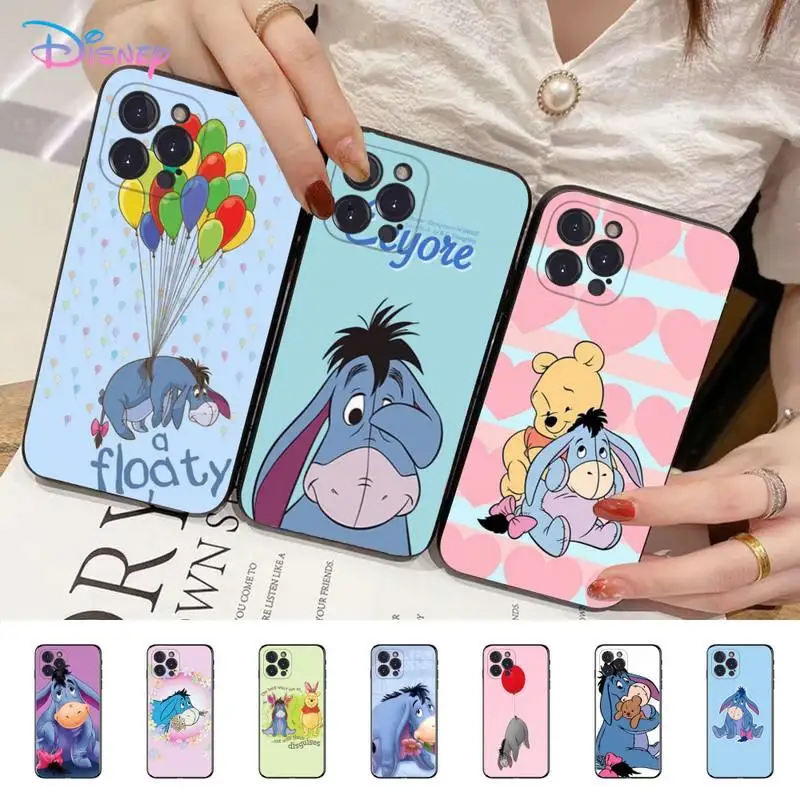

Disney Cartoon Donkey Eeyore Phone Case Silicone Soft for iphone 14 13 12 11 Pro Mini XS MAX 8 7 6 Plus X XS XR Cover