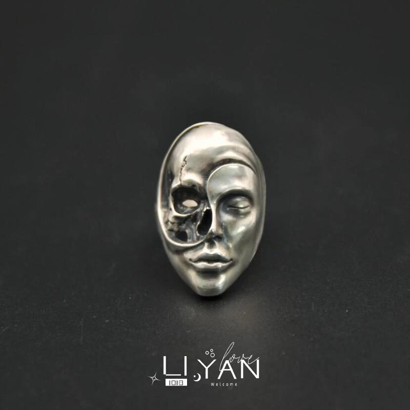 Новинка 2024 кольцо в стиле фейсбука Ювелирное Украшение готическом для мужчин и