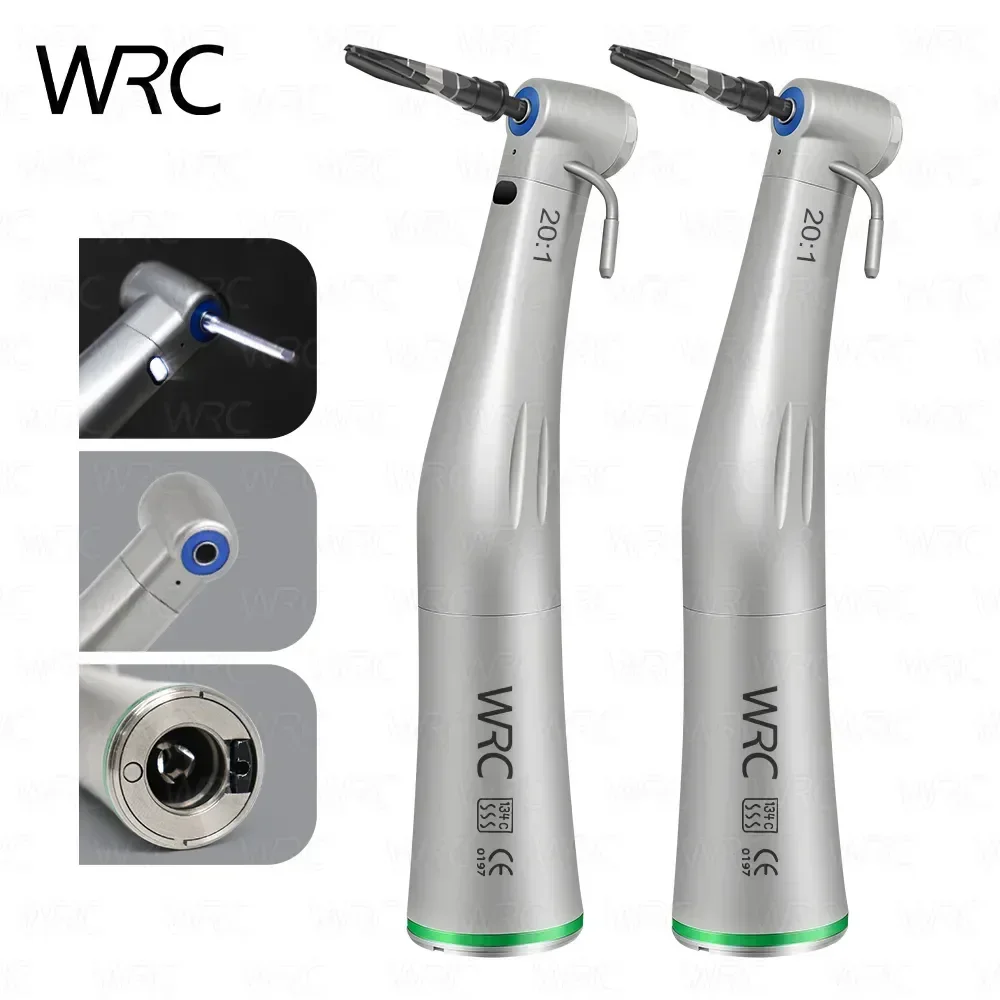 Стоматологический низкоскоростной наконечник 20:1 зеленое кольцо со светодиодной