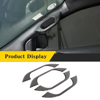 for ford ranger wildtrak 2015 2021 real carbon fiber car front a pillar inner door handle trim sticker car interior accessories