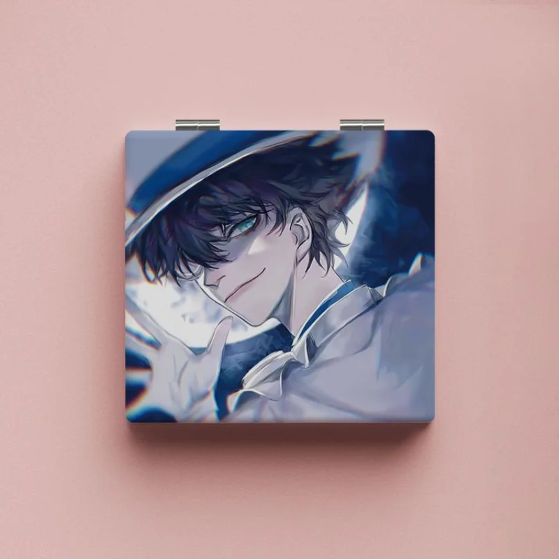 

Detective Conan Makeup Mirrors Anime Peripheral Woman Supplies Kid The Phantom Thief Folding Mirror Makeup Portable Fashion Gift