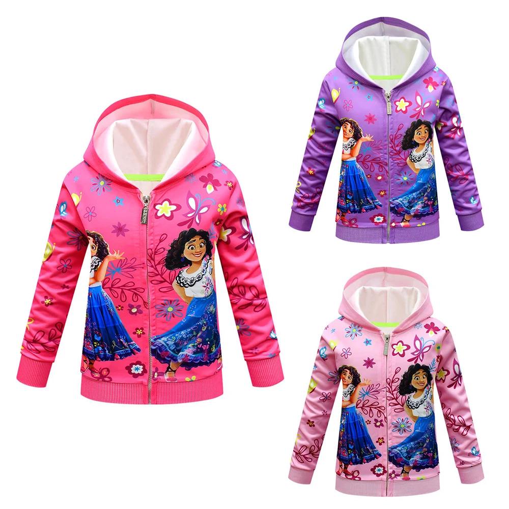 

Baby Girls Casual Jackets Girls Spring Autumn Cartoon Sports Coats 2-12 Years Kids Cute Outerwear Children Clothes