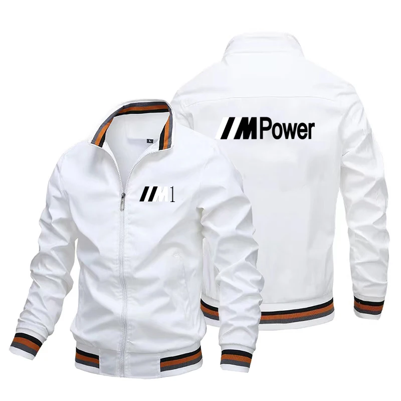 

New standard trendy bomber jacket men's 2022 spring car logo print casual windbreaker motorcycle motorcycle trend clothes coat