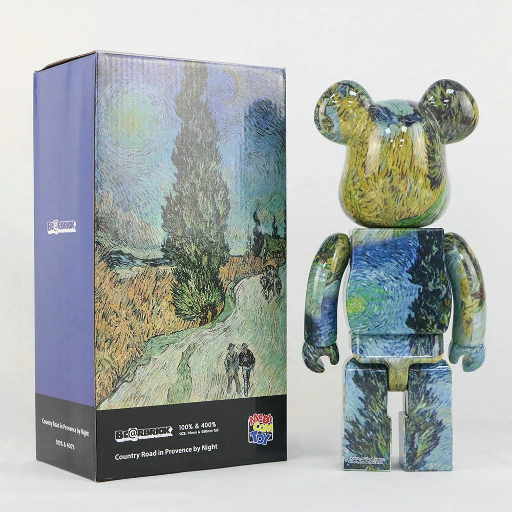

Модная Кукла Bearbrick Van Gogh прованс кантри роуд блок медведь 400%