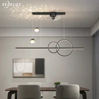 modern ceiling fan led projection chandelier is suitable for restaurants