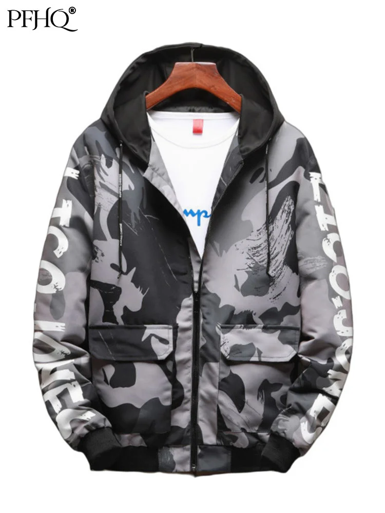 

PFHQ 2022 Autumn Men Loose Casual Stylish Camouflage Hooded Outdoor Jacket Mountaineering Coat Military Tactical Clothes 21Q1275