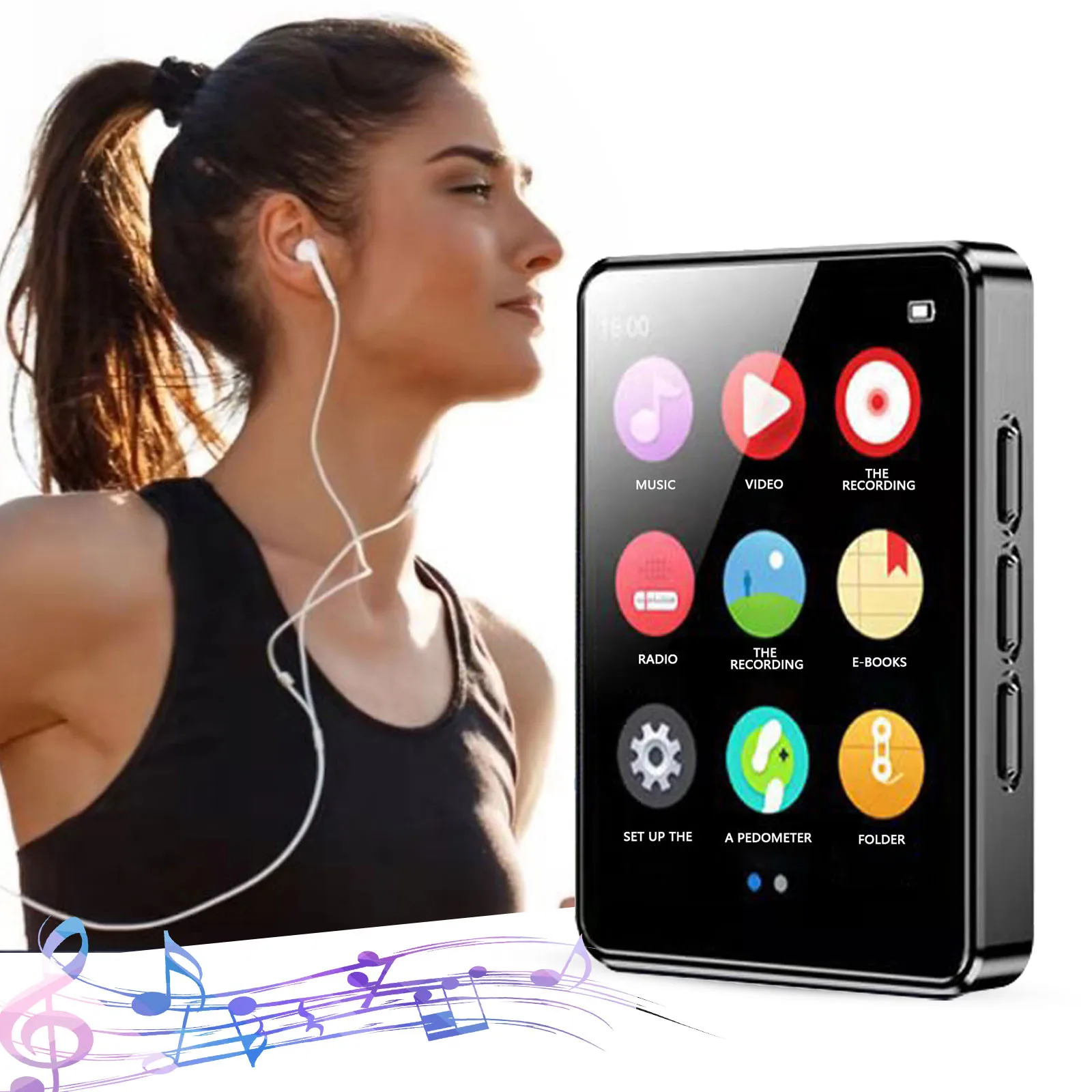 

Student bluetooth mp3 player Sports E-book Mp4 Format Fm1.8 Inch With External Screen Playback Walkman Recording Hifi Player