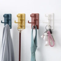 1pc towel hook plastic door hanger self adhesive wall hanger hat racks key hanger wall organizer home decor key holder