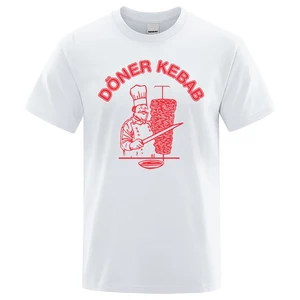 Новейшие популярные летние мужские футболки с коротким рукавом, забавная футболка донера кебаба, повседневные футболки в стиле хип-хоп, Мужская брендовая футболка, мягкие Топы