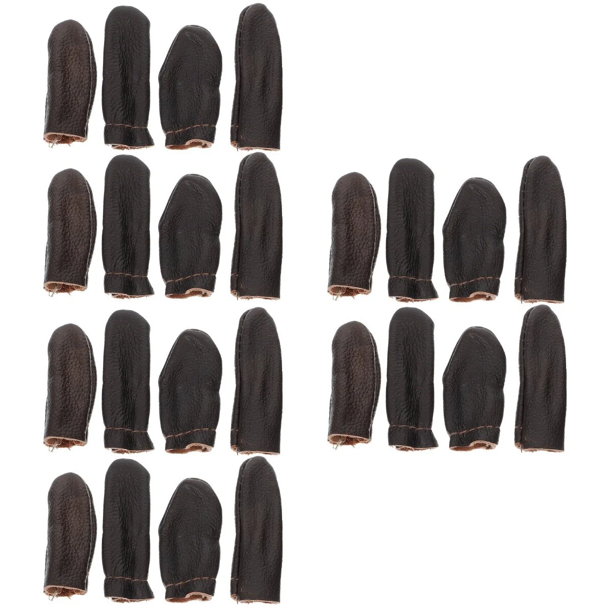 

12 Sets Thumb Sleeve Protector Cross Stitch Finger Cover Knitting Accessories Crochet Guard DIY Sleeves Cowhide