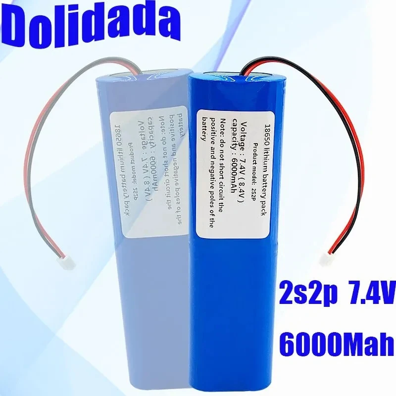 

Latest battery 6000mAh 7.4 V 2S2P 18650 lithium battery for headlights/CCTV/cameras