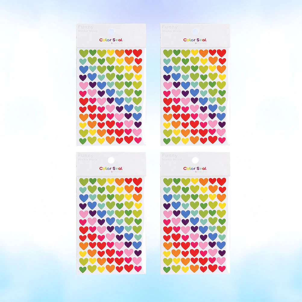 

24pcs Self Adhesive Sticky Color Coding Labels Removable Small Loving Heart Stickers for Classroom Organization Decorations