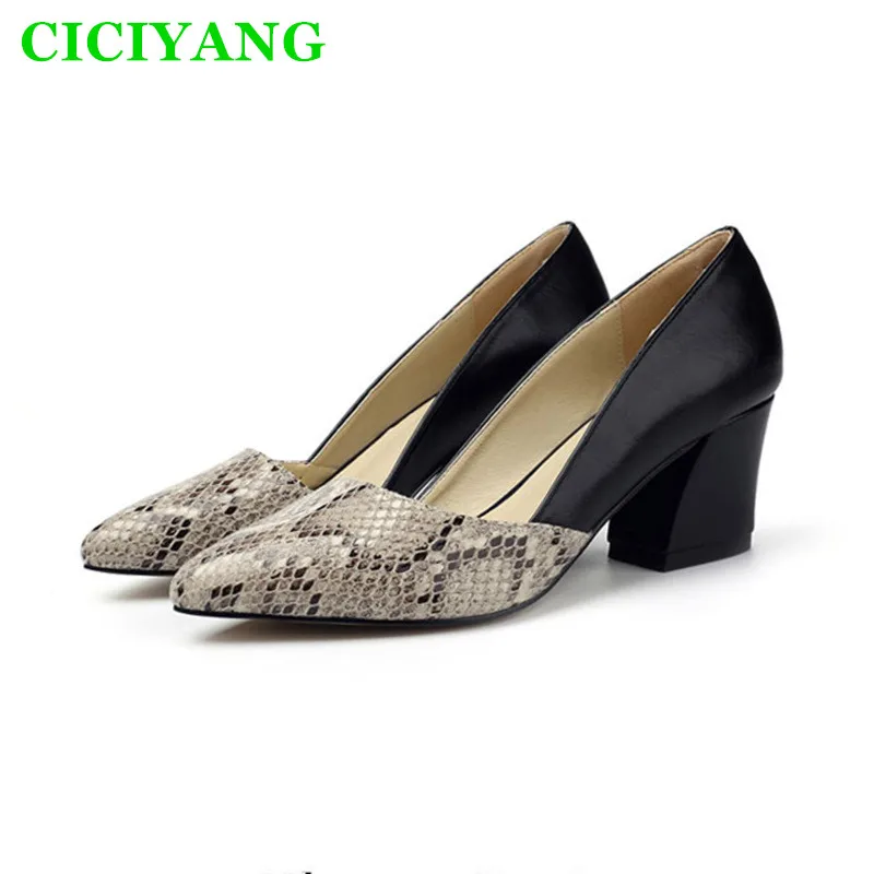 

Spring Women's Fashion High Heels 2022 European And American Sexy Snake Print Ladies Pumps Pointed-toe Stiletto Heel Dress Shoes