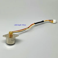2 phase 4 wire motor 15mm stepper motor 18 degree micro stepping motor with output copper gear for security office diy