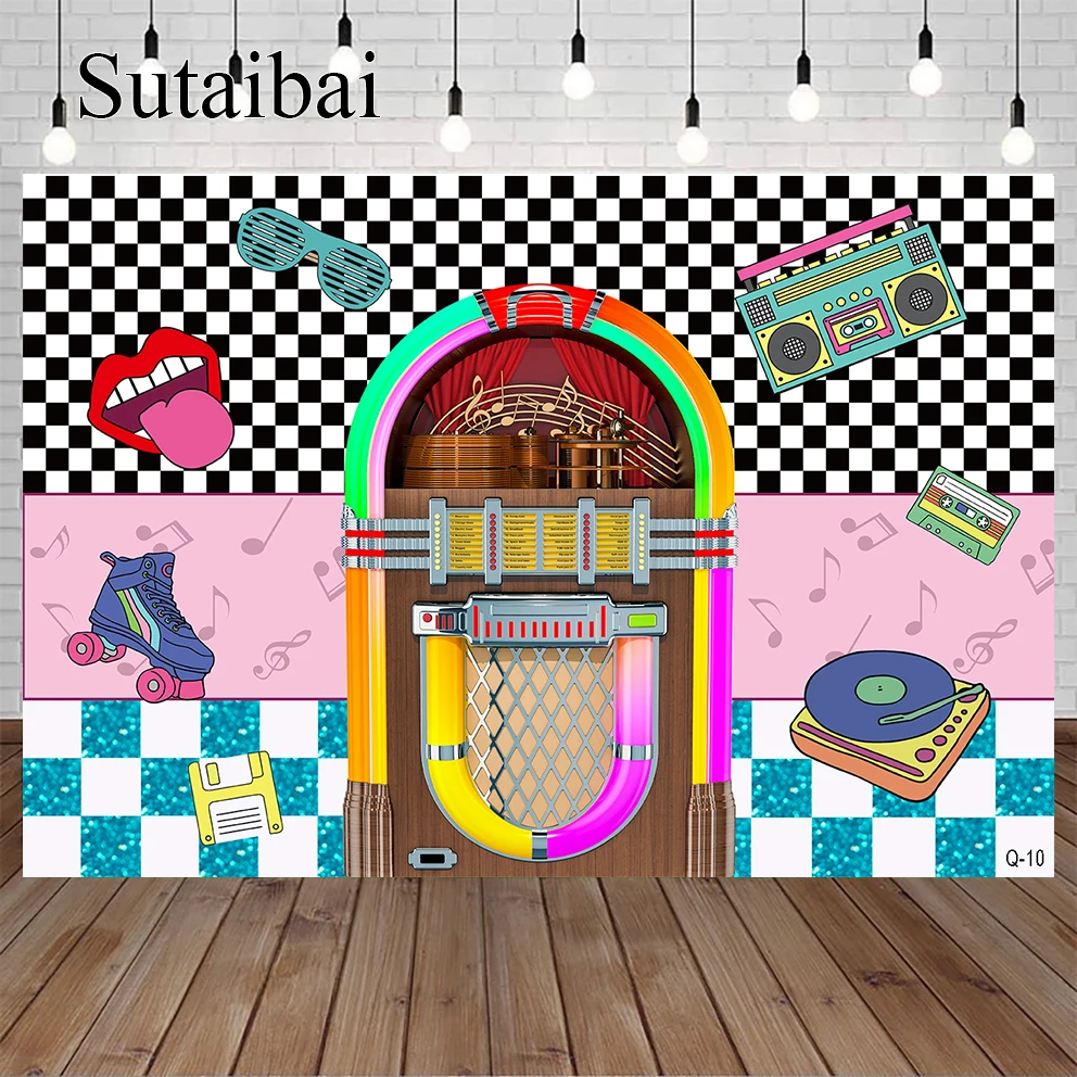 

Rock Roll Party Back To 50's Sock Hop Background Back To 1950s Soda Shop Photography Backdrop 50s Retro Diner Time Party Decor