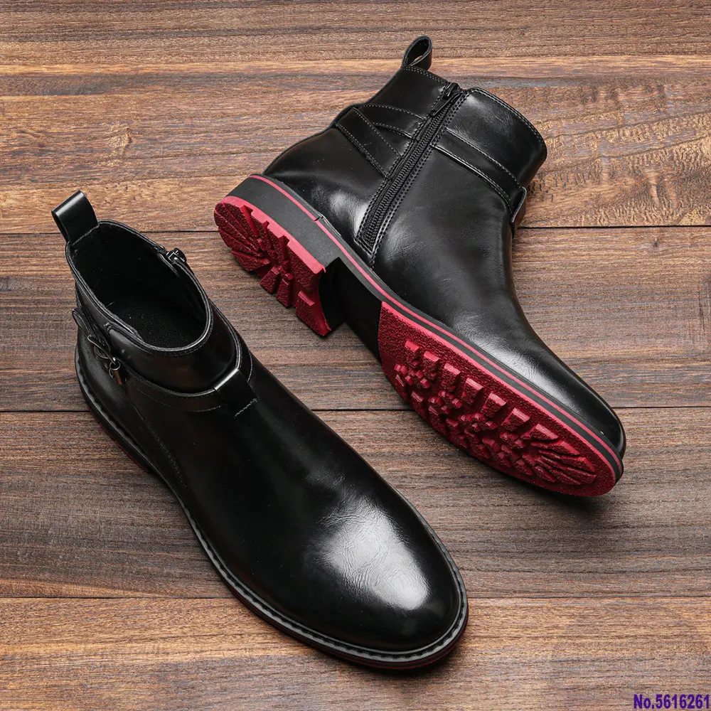 

Men's Ankle Boots Brand 2022 Classic Men Leather boots Fashion Walk shoes for men #AL643