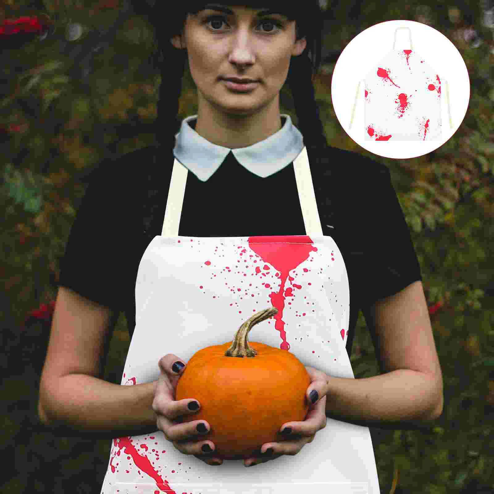 

Apronkitchen Butcher Cooking Bib Zombie Horror Props Funny Murder Haunted Play Role House Costume Tools Family Suits Party