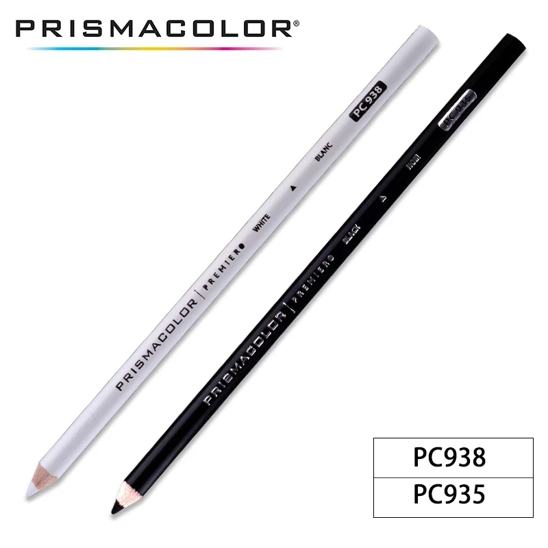 

1pcs Prismacolor Colored Pencil Black White Skin Colors Professional Highlight Sketch pencils Graphite Artist Drawing Blending
