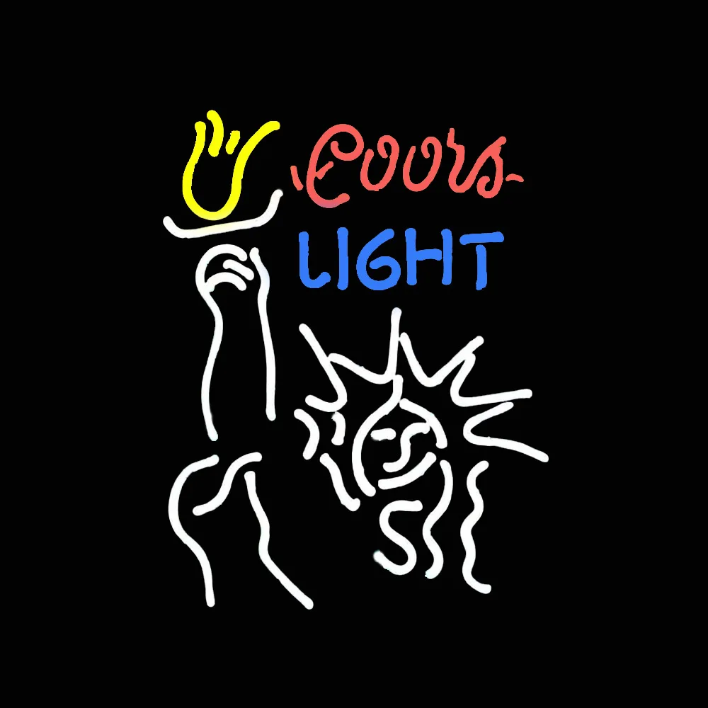 

Coors Light Liberal Neon Sign Custom Handmade Real Glass Tube Beer Bar KTV Store Party Decoration Display Lamp 20"X 24"
