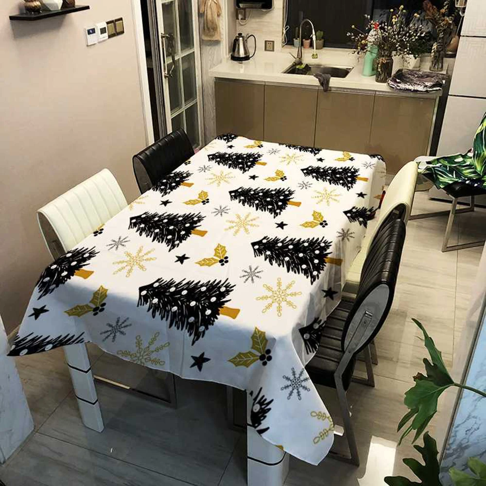 

Beach Scenery Rectangular Tablecloths Waterproof Oilproof Scenic Tea Coffee Tablecloth Home Wedding Decoration Nappe De Table