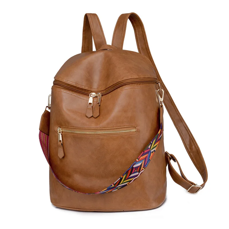 

Women's Soft Vegan Leather Convertible Backpack with Detachable Strap DOM JA-135