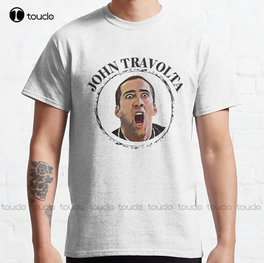 

Nicolas Cage Face Off - Design 2 Black Classic T-Shirt Graphic Shirts Custom Aldult Teen Unisex Digital Printing Tee Shirts New