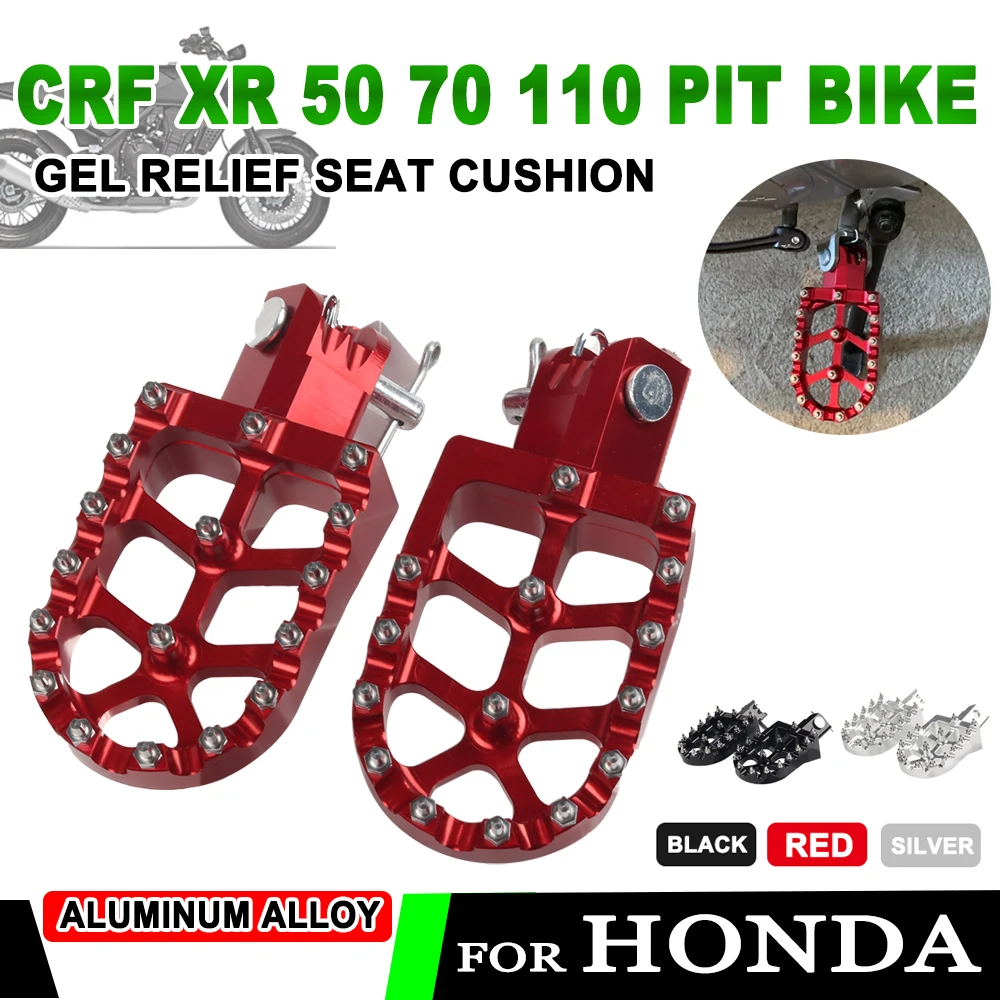 

For HONDA XR50 CRF50 CRF110 CRF XR 50 70 110 M2R SDG DHZ SSR KAYO Pit Bike Motorcycle Universal Footpegs Footrests Foot Rests