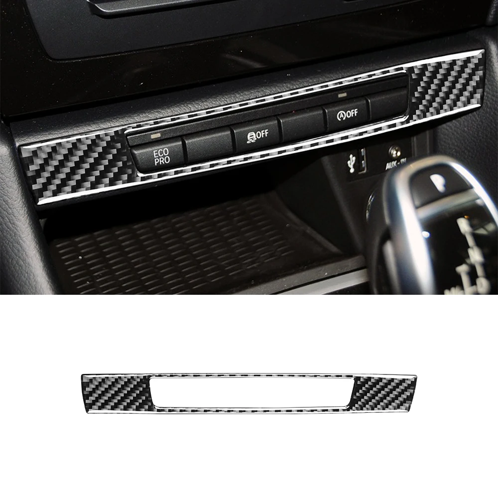 

for BMW E84 X1 2011-2015 Carbon fiber Car Central Control Button Decoration Cover Trim Sticker Car Interior Accessories