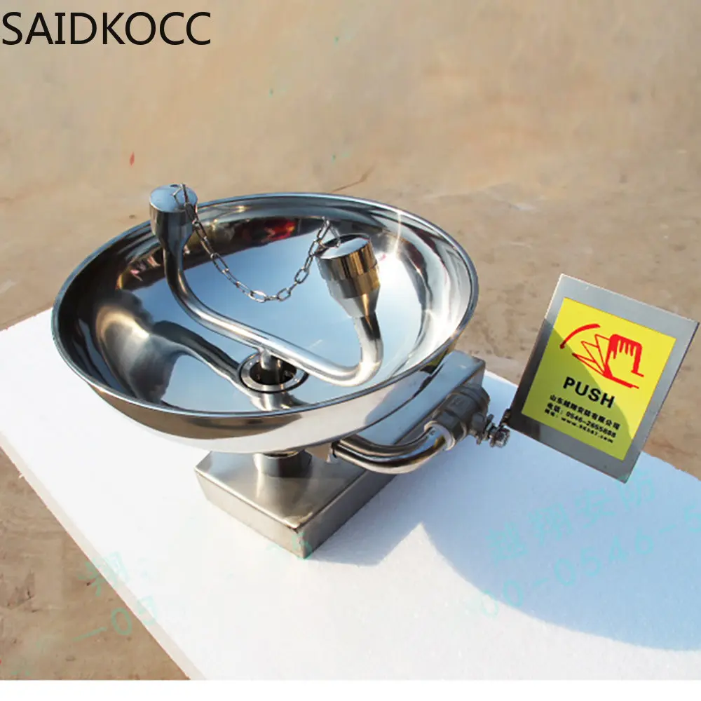 

Eye Washer Station Double Nozzle Emergency Shower Faucet 304 Stainless Steel Wall Mounted Eyes Cleaning Device 12-18L