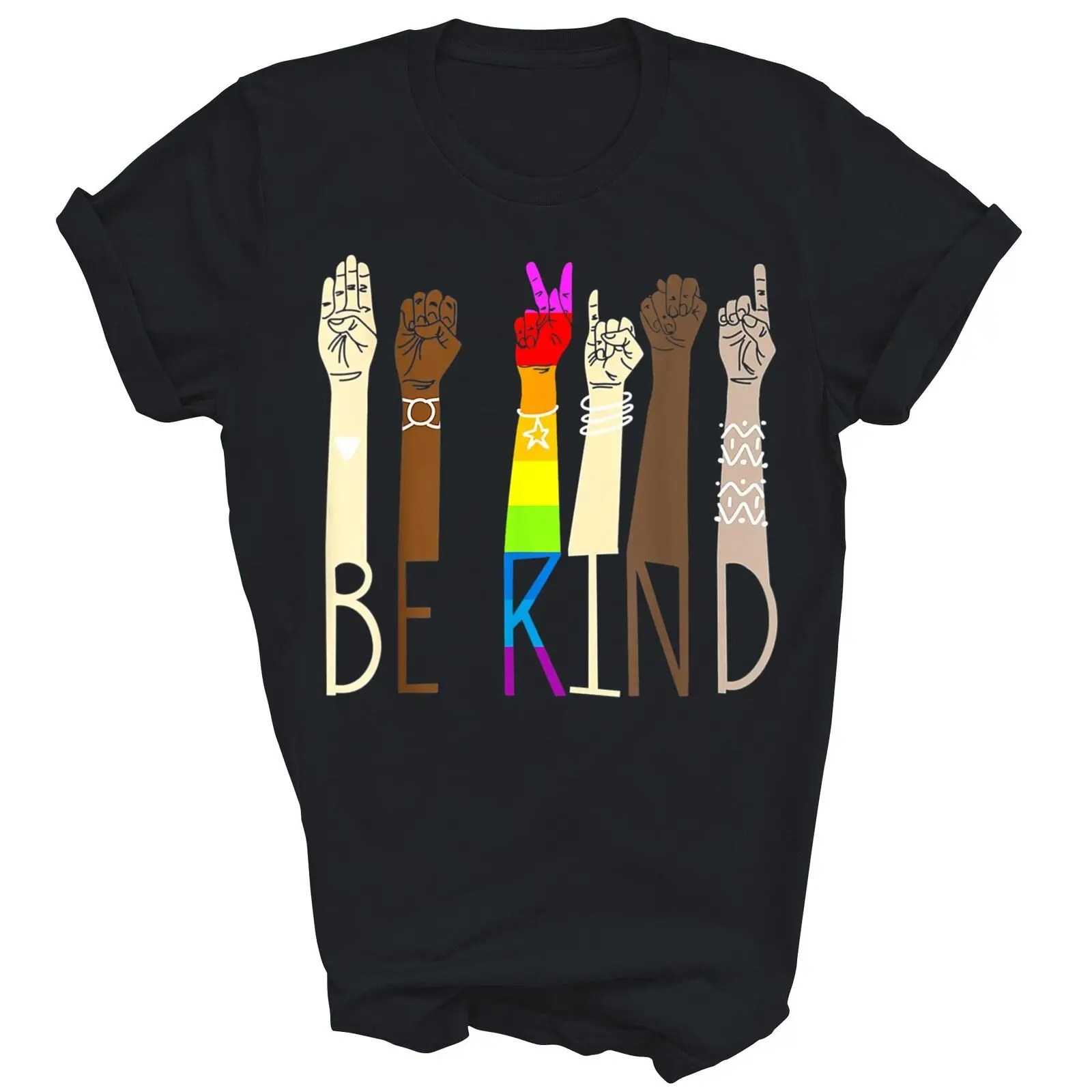 Фото Рубашка унисекс ЛГБТ с надписью «Be Kind» №1