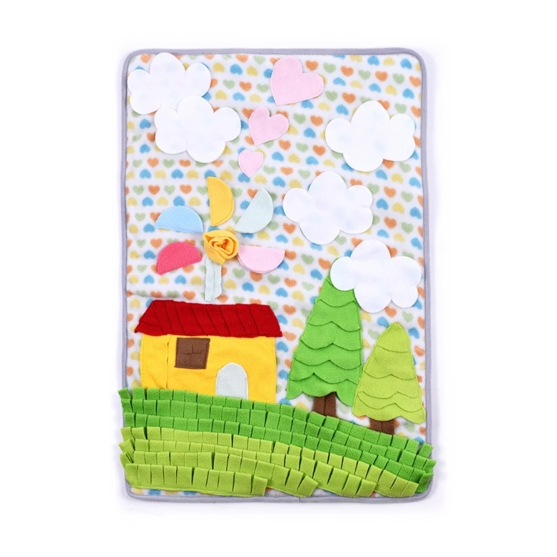 

Dogs Snuffle Mat Puppy Puzzle Feeder Toy Cute Treats Playing Mats Stress Relief