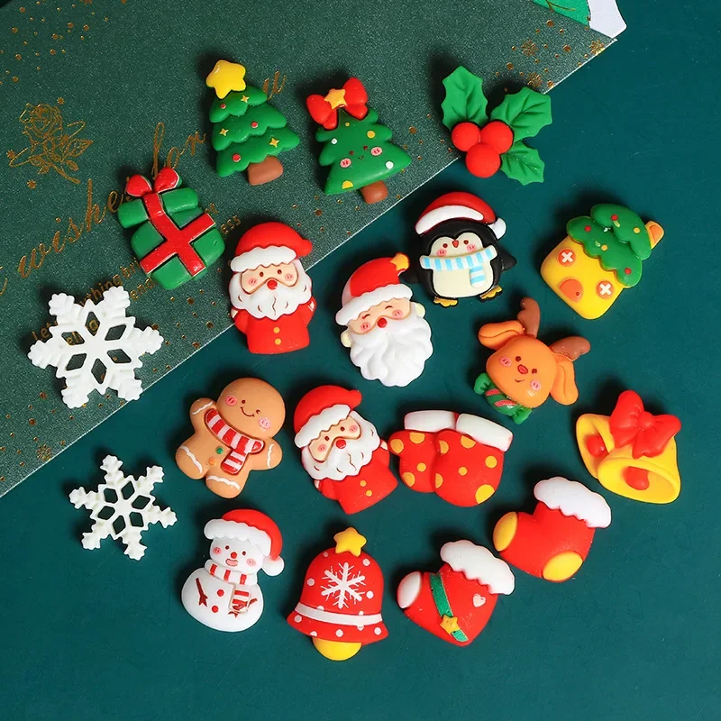 Mini Christmas Snowman Tree Deer Flat Back Charms Resin Cabochons Scrapbooking DIY Handmade Accessories (art.: 3920d3857dee0) - 3920d3857dee0