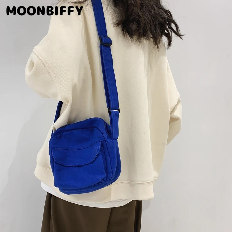 

Холщовая сумка-мессенджер для женщин, повседневная нейлоновая мини-сумка через плечо, роскошные дизайнерские дорожные дамские сумочки на п...