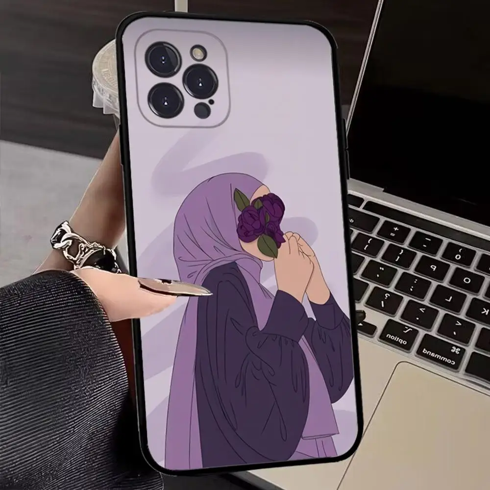 Мусульманский арабский хиджаб чехол для телефона iPhone 15 8 7 6 6S Plus X SE 2020 XR XS 14 11 12 13 Mini