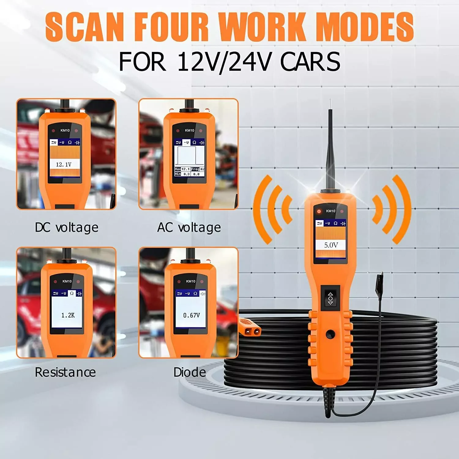 Тестер автомобильной схемы KZYEE KM10 инструмент для диагностики автомобильных