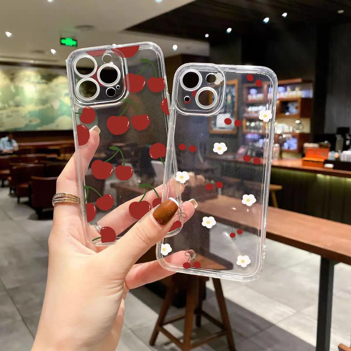 Case For Xiaomi Mi 11 Lite 11T Pro POCO X6 5G X5 X4 X3 GT M3 F5 NFC F3 cover Soft Cherry Fruit Flower