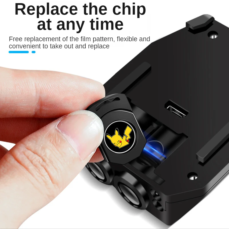 Беспроводной светодиодный лазерный проектор с покемоном Пикачу для двери