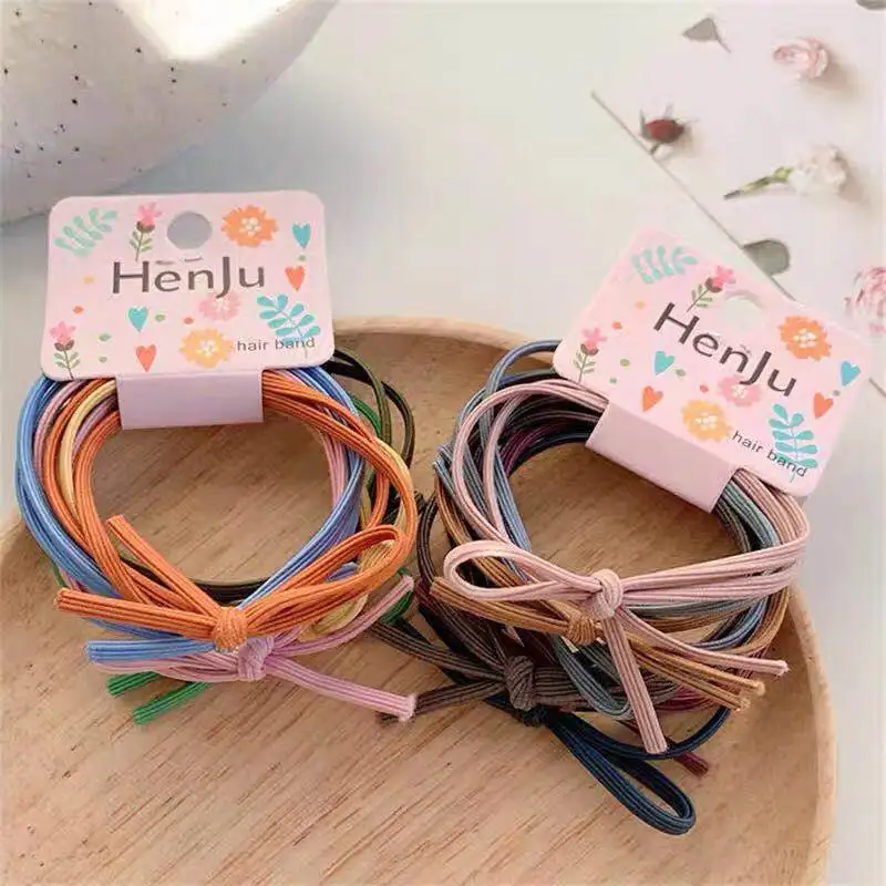 

Highly Elastic Scrunchies Classic Durable Hair Rope Fashion Women Headdress Hair Styling Tool Korean Candy Color Simple Hairband