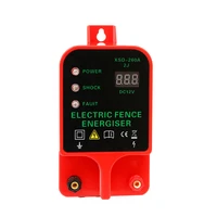 electric fence energizer 10km livestock high voltage pulse controller high decibel alarm waterproof lcd voltage display