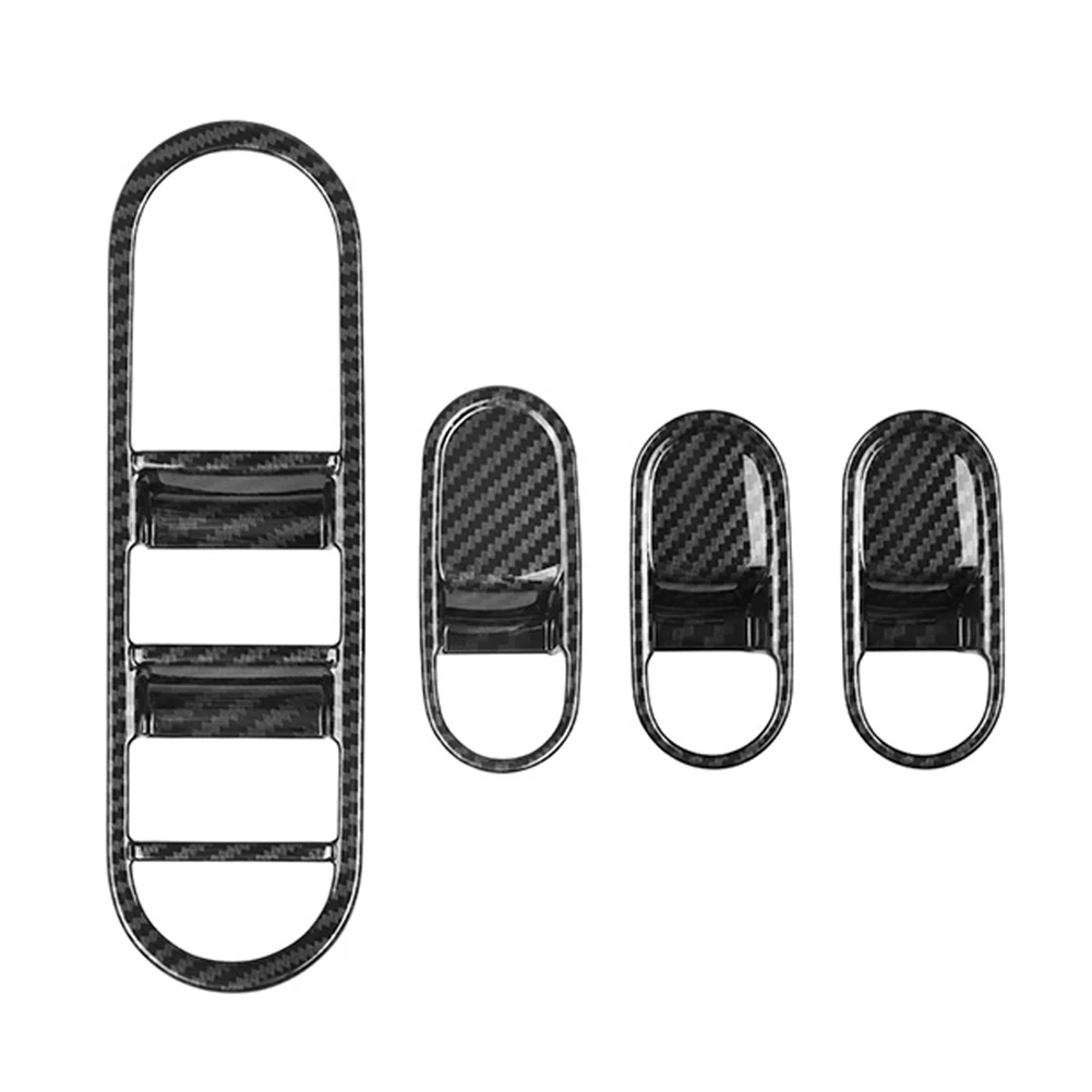 

Car Carbon Fiber Window Gl Lift Button Switch Cover Trim Door Armrest Panel for Hyundai Aini Krypton 5 IONIQ 2022+ A