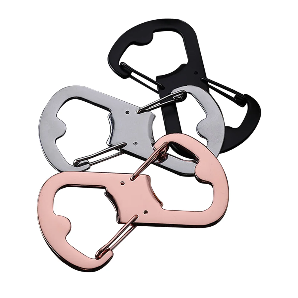 

Bottle Opener Carabiner Key Beerlid Lifter Stainless Metal Chains Steel Car Keychain Openers Novelty Cap Personalized Remover
