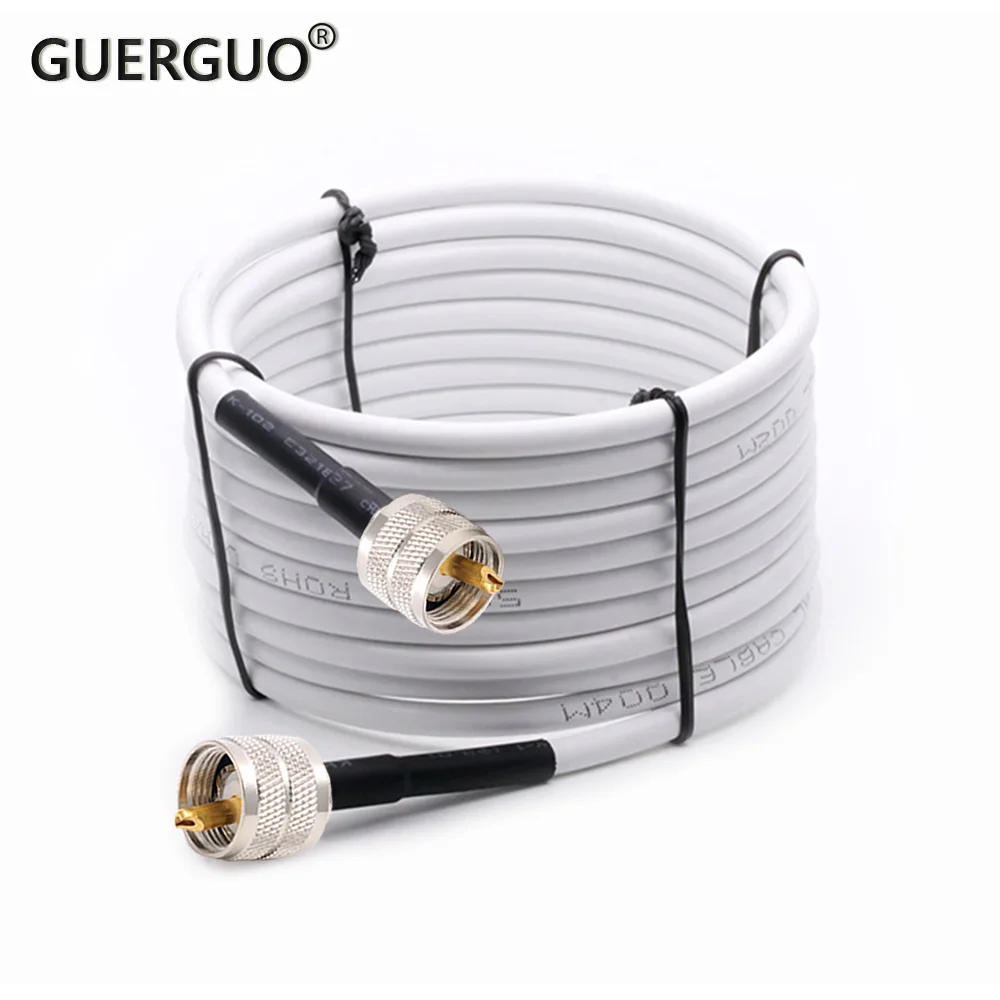 

RG58 Antenna Extension Cable UHF PL-259 Male to UHF SO-239 Female PL259 Pigtail connector for CB Radio Ham Radio FM Transmitter