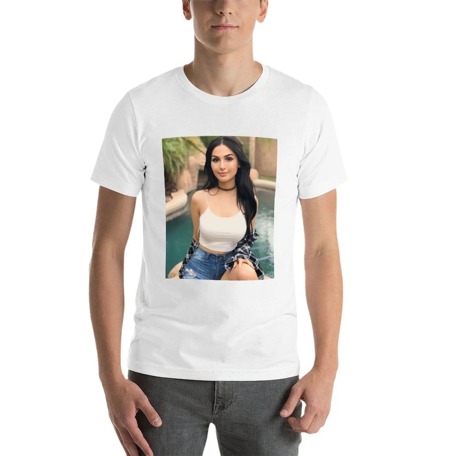 Фото Футболка SSSniperwolf, хлопковая футболка, 100% хлопок, мужские футболки высокого качества, люксовый бренд, мужские футболки с графическим рисунком №3