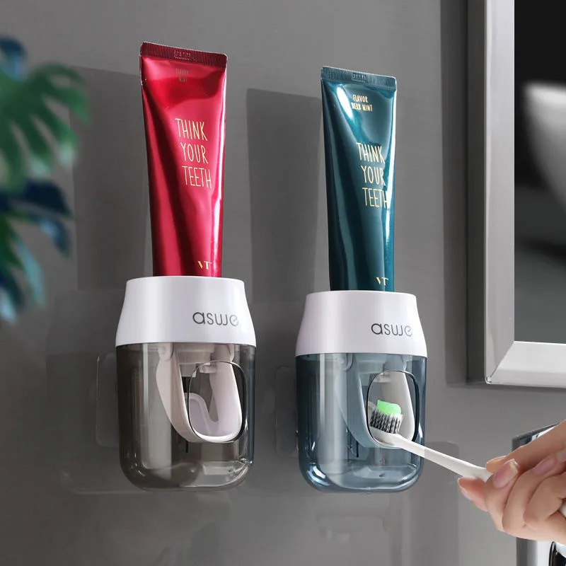 

Automatic Toothpaste Squeezer Wall Mounted Household Children's Manual Toothpaste Dispenser Set Bathroom Accessories