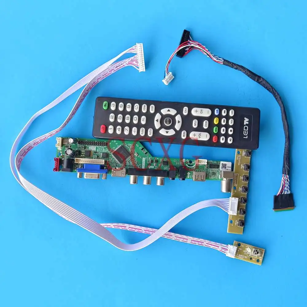 

Для LTN173KT02-H01 ТВ СВЕТОДИОДНЫЙ логовая Светодиодная панель 1600 900 LVDS 40 Pin 17,3 "AV VGA USB HDMI-совместимая плата ЖК-контроллера DIY Kit